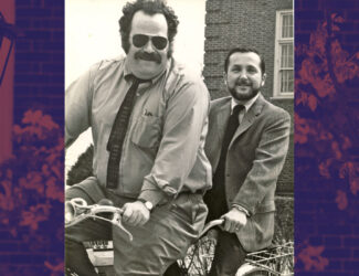 Ziff and Carey on tandem bike