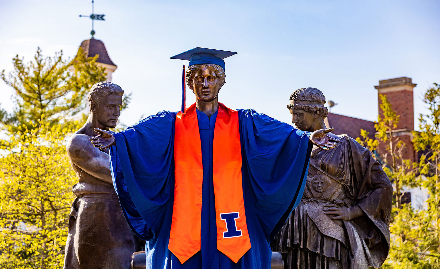 Alma Mater in regalia