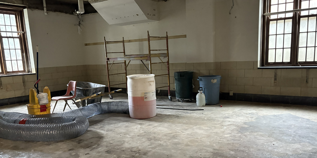 Gregory Hall Room 3 after demo
