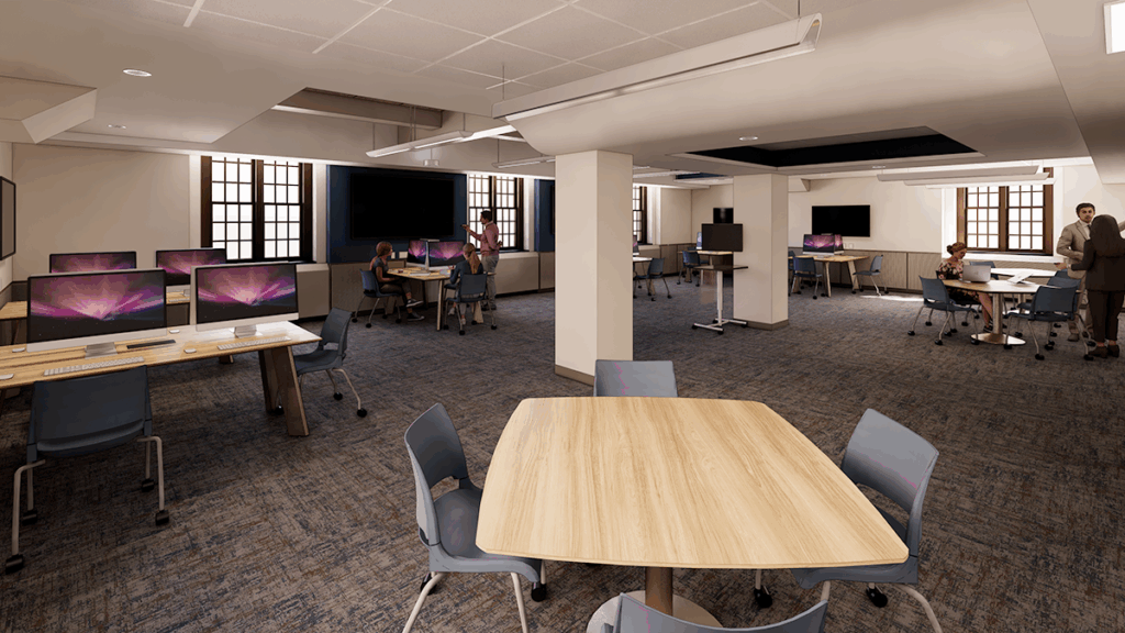 Gregory Hall Room 1 architect rendering overview