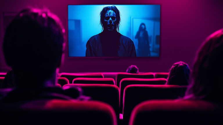 Scary movie in a theater