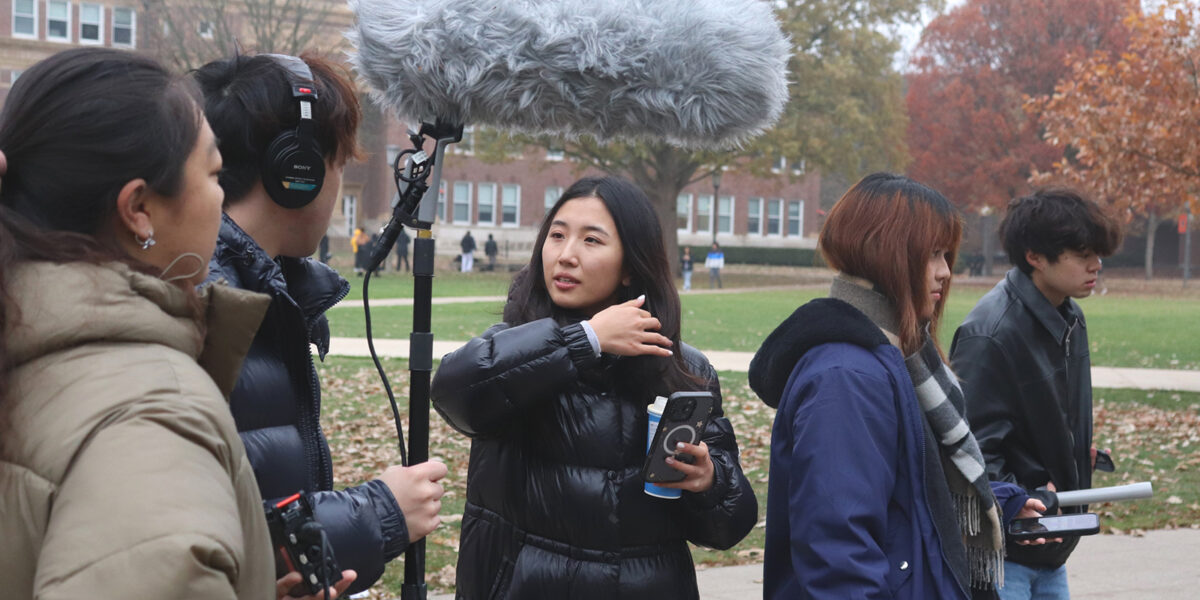 MAC filming on Quad MACS filming on Quad