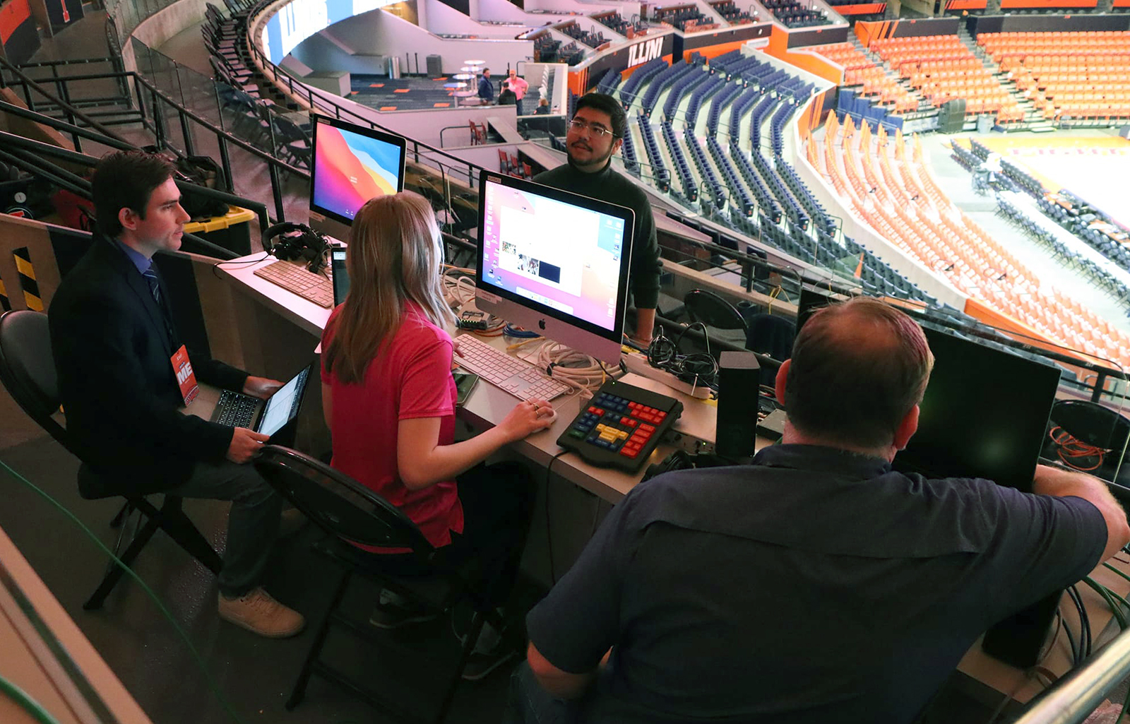 Illini Sports Night pregame show at women's basketball game